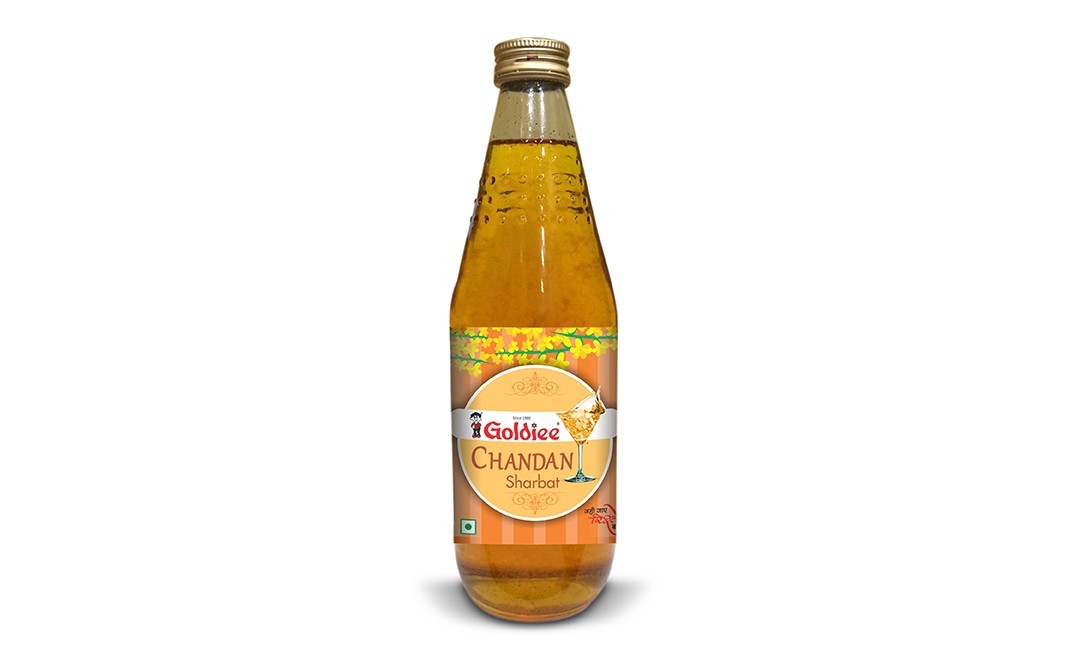 Goldiee Chandan Sharbat    Glass Bottle  700 millilitre